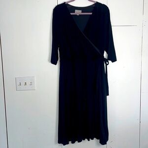 Ryllace Black Lined Cotton Dress